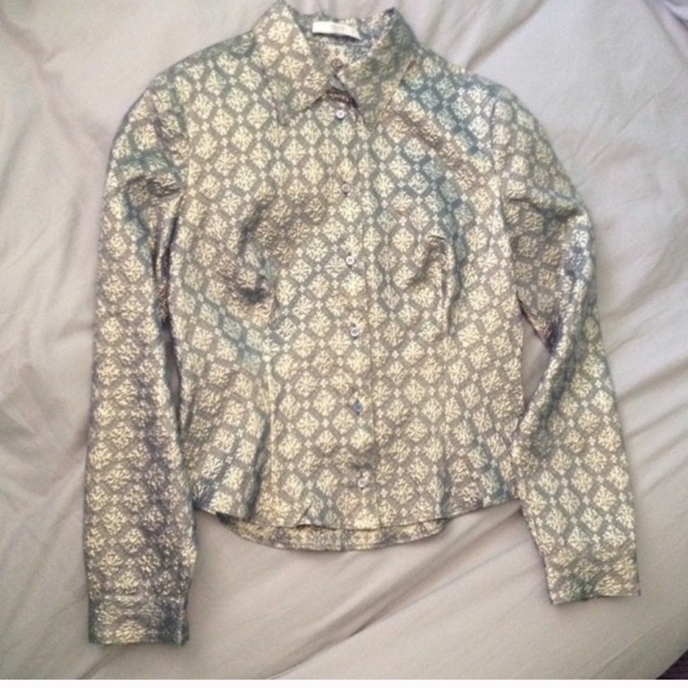 Vintage Prada button down shirt silk